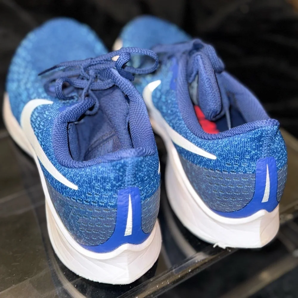 Nike Blue and White Sneakers with Breathable Mesh
